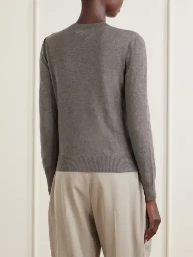 Oscar de la Renta Scarf-detailed Cashmere Sweater | Thumbnail 4 Oscar de la Renta Scarf-detailed Cashmere Sweater | Thumbnail 4