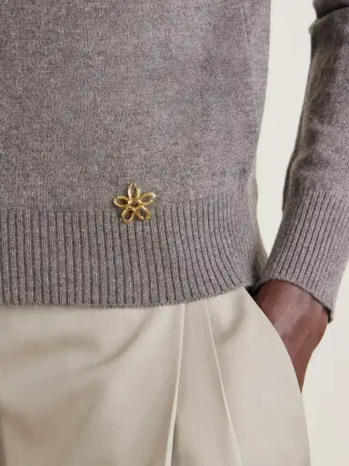 Oscar de la Renta Scarf-detailed Cashmere Sweater | Thumbnail 5 Oscar de la Renta Scarf-detailed Cashmere Sweater | Thumbnail 5