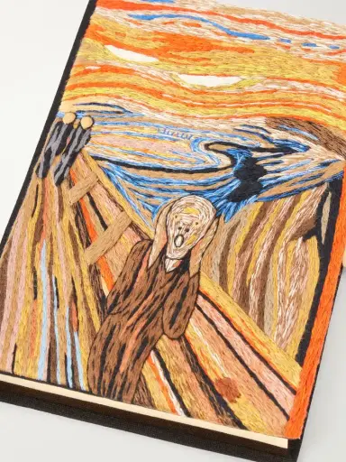 Olympia Le-Tan The Scream Embroidered Canvas Clutch | Thumbnail 5 Olympia Le-Tan The Scream Embroidered Canvas Clutch | Thumbnail 5