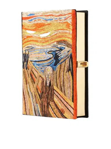 Olympia Le-Tan The Scream Embroidered Canvas Clutch | Thumbnail 1 Olympia Le-Tan The Scream Embroidered Canvas Clutch | Thumbnail 1