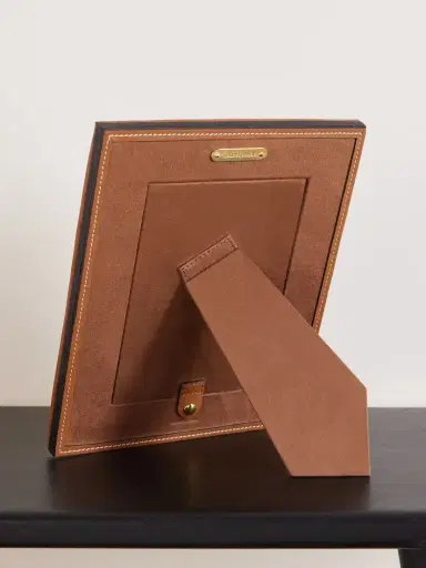 Ralph Lauren Home Bailey Leather-trimmed Woven Rattan Frame | Thumbnail 3 Ralph Lauren Home Bailey Leather-trimmed Woven Rattan Frame | Thumbnail 3