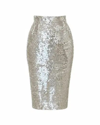LaQuan Smith Sequin Pencil Skirt | Thumbnail 1 LaQuan Smith Sequin Pencil Skirt | Thumbnail 1