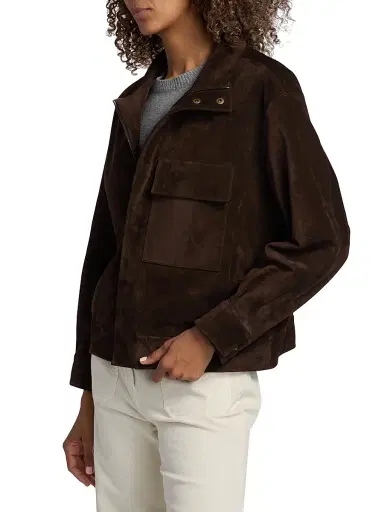 Nili Lotan Women's Cirque Suede Jacket | Thumbnail 4 Nili Lotan Women's Cirque Suede Jacket | Thumbnail 4