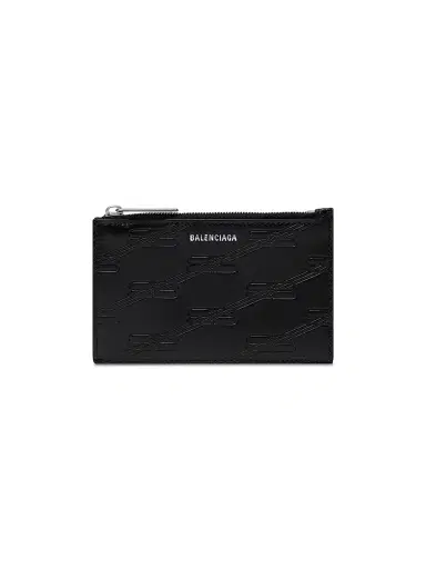 Balenciaga Men's Embossed Monogram Long Coin And Card Holder In Box | Thumbnail 1 Balenciaga Men's Embossed Monogram Long Coin And Card Holder In Box | Thumbnail 1