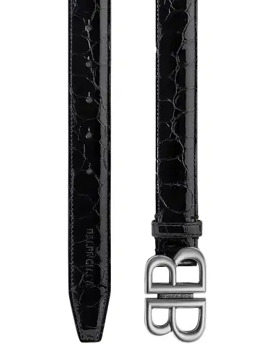 Balenciaga Women's Monaco Belt Crocodile Embossed | Thumbnail 2 Balenciaga Women's Monaco Belt Crocodile Embossed | Thumbnail 2