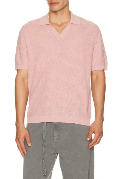 Theory Brenan Pacific Linen Polo | Thumbnail 1 Theory Brenan Pacific Linen Polo | Thumbnail 1
