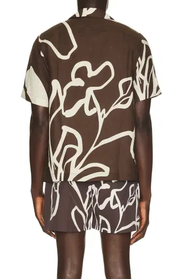 Frescobol Carioca Roberto Linen Short Sleeve Shirt Flor Printt | Thumbnail 2 Frescobol Carioca Roberto Linen Short Sleeve Shirt Flor Printt | Thumbnail 2