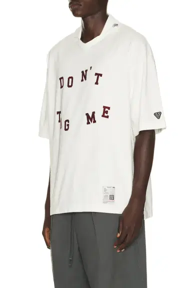 Maison MIHARA YASUHIRO Dont Tag Me Flocky Collared Tee | Thumbnail 2 Maison MIHARA YASUHIRO Dont Tag Me Flocky Collared Tee | Thumbnail 2