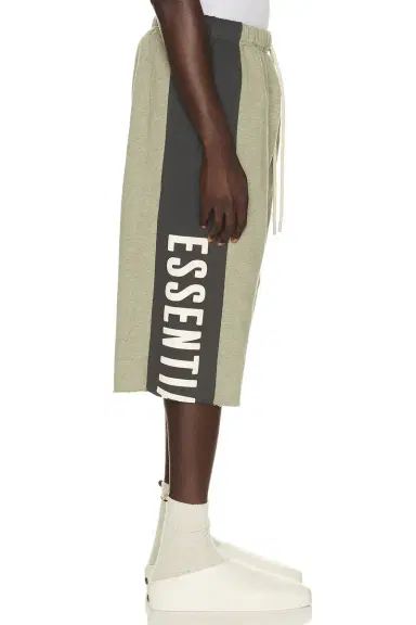 Fear of God ESSENTIALS Panelled Undone Cut Off Sweatpant | Thumbnail 3 Fear of God ESSENTIALS Panelled Undone Cut Off Sweatpant | Thumbnail 3