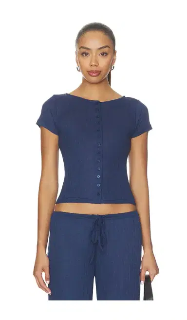 ALL THE WAYS Romee Button Up Tee | Thumbnail 1 ALL THE WAYS Romee Button Up Tee | Thumbnail 1