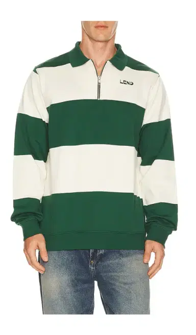 LEND Block Stripe Zip Rugby | Thumbnail 2 LEND Block Stripe Zip Rugby | Thumbnail 2