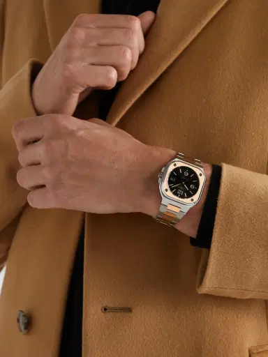Bell & Ross BR 05 Black Steel and Gold Automatic 18-Karat Rose Gold and Steel Watch, Ref. BR05A-BL-STPG/SSG - Men | Thumbnail 2 Bell & Ross BR 05 Black Steel and Gold Automatic 18-Karat Rose Gold and Steel Watch, Ref. BR05A-BL-STPG/SSG - Men | Thumbnail 2