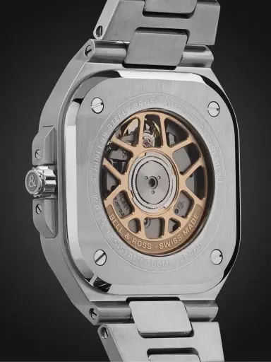 Bell & Ross BR 05 Black Steel and Gold Automatic 18-Karat Rose Gold and Steel Watch, Ref. BR05A-BL-STPG/SSG - Men | Thumbnail 5 Bell & Ross BR 05 Black Steel and Gold Automatic 18-Karat Rose Gold and Steel Watch, Ref. BR05A-BL-STPG/SSG - Men | Thumbnail 5