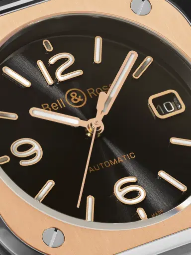Bell & Ross BR 05 Black Steel and Gold Automatic 18-Karat Rose Gold and Steel Watch, Ref. BR05A-BL-STPG/SSG - Men | Thumbnail 6 Bell & Ross BR 05 Black Steel and Gold Automatic 18-Karat Rose Gold and Steel Watch, Ref. BR05A-BL-STPG/SSG - Men | Thumbnail 6