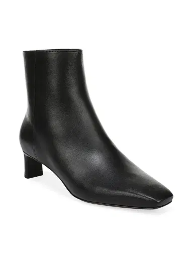 Vince Women's Lilith Leather Kitten-Heel Booties - Black - Size 11 | Thumbnail 2 Vince Women's Lilith Leather Kitten-Heel Booties - Black - Size 11 | Thumbnail 2