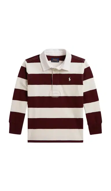 Polo Ralph Lauren Kids Long Sleeve Cotton Jersey Striped Rugby Shirt | Thumbnail 1 Polo Ralph Lauren Kids Long Sleeve Cotton Jersey Striped Rugby Shirt | Thumbnail 1