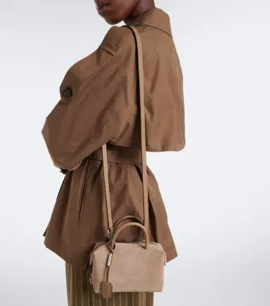 Max Mara Small suede top-handle bag | Thumbnail 4 Max Mara Small suede top-handle bag | Thumbnail 4