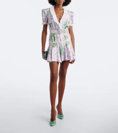 Rodarte Floral silk twill minidress | Thumbnail 4 Rodarte Floral silk twill minidress | Thumbnail 4