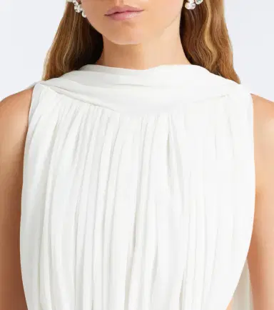 David Koma Asymmetric draped embellished midi dress | Thumbnail 3 David Koma Asymmetric draped embellished midi dress | Thumbnail 3