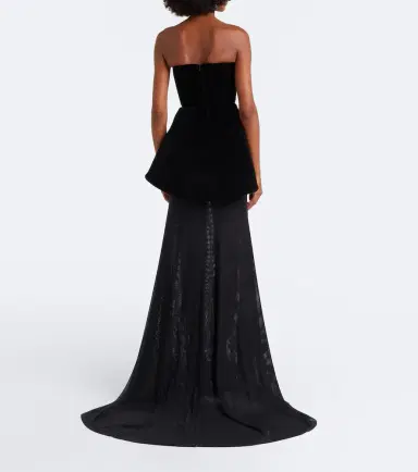 David Koma Peplum strapless gown | Thumbnail 3 David Koma Peplum strapless gown | Thumbnail 3