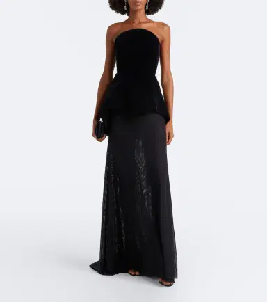 David Koma Peplum strapless gown | Thumbnail 4 David Koma Peplum strapless gown | Thumbnail 4