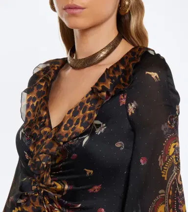 Etro Printed ruched silk maxi dress | Thumbnail 2 Etro Printed ruched silk maxi dress | Thumbnail 2