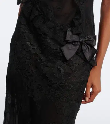 Alessandra Rich Bow-detail cotton-blend lace midi dress | Thumbnail 2 Alessandra Rich Bow-detail cotton-blend lace midi dress | Thumbnail 2