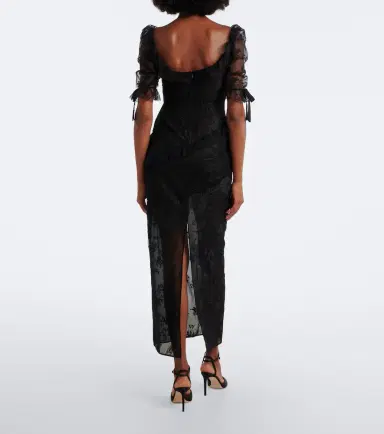 Alessandra Rich Bow-detail cotton-blend lace midi dress | Thumbnail 5 Alessandra Rich Bow-detail cotton-blend lace midi dress | Thumbnail 5
