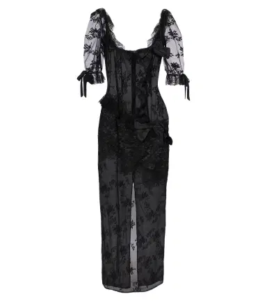 Alessandra Rich Bow-detail cotton-blend lace midi dress | Thumbnail 1 Alessandra Rich Bow-detail cotton-blend lace midi dress | Thumbnail 1