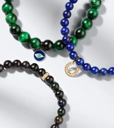 Sydney Evan Set of 3 14kt gold beaded bracelets with gemstones | Thumbnail 3 Sydney Evan Set of 3 14kt gold beaded bracelets with gemstones | Thumbnail 3