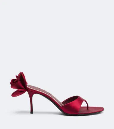 Magda Butrym Floral-appliqué satin thong sandals | Thumbnail 3 Magda Butrym Floral-appliqué satin thong sandals | Thumbnail 3