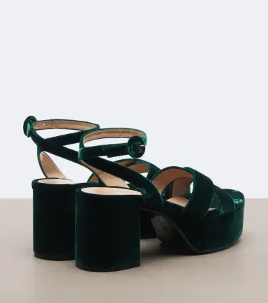 Gianvito Rossi Velvet platform sandals | Thumbnail 3 Gianvito Rossi Velvet platform sandals | Thumbnail 3