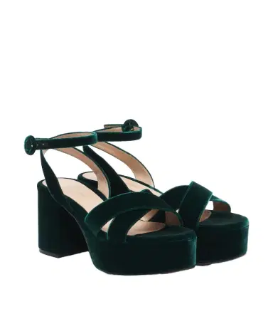 Gianvito Rossi Velvet platform sandals | Thumbnail 1 Gianvito Rossi Velvet platform sandals | Thumbnail 1
