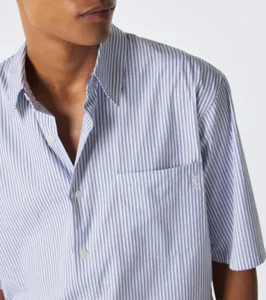 Saint Laurent Cassandre striped cotton shirt | Thumbnail 4 Saint Laurent Cassandre striped cotton shirt | Thumbnail 4