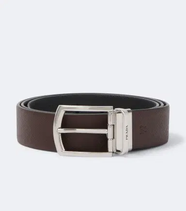 Prada Reversible Saffiano leather belt | Thumbnail 2 Prada Reversible Saffiano leather belt | Thumbnail 2