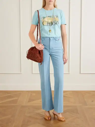 Chloé Printed Cotton-jersey T-shirt | Thumbnail 2 Chloé Printed Cotton-jersey T-shirt | Thumbnail 2