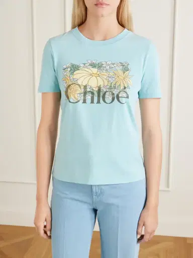Chloé Printed Cotton-jersey T-shirt | Thumbnail 3 Chloé Printed Cotton-jersey T-shirt | Thumbnail 3