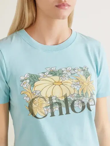 Chloé Printed Cotton-jersey T-shirt | Thumbnail 5 Chloé Printed Cotton-jersey T-shirt | Thumbnail 5