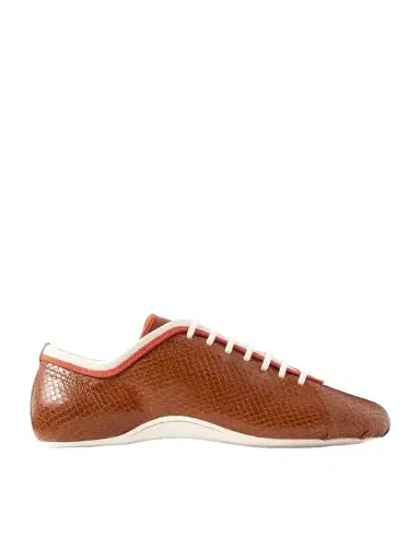 Dries Van Noten Snake-effect Leather Sneakers | Thumbnail 1 Dries Van Noten Snake-effect Leather Sneakers | Thumbnail 1