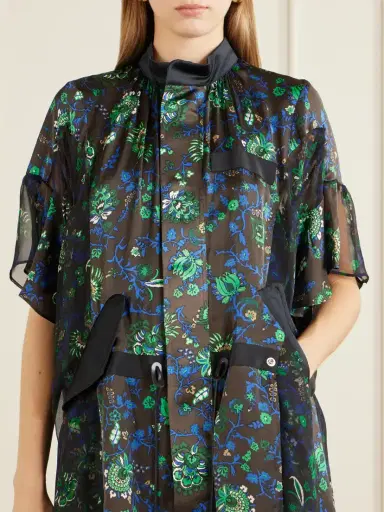 Sacai Floral-print Satin Midi Dress | Thumbnail 5 Sacai Floral-print Satin Midi Dress | Thumbnail 5