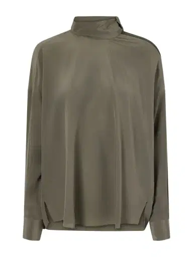 Brunello Cucinelli Bead-embellished Silk-satin Blouse | Thumbnail 1 Brunello Cucinelli Bead-embellished Silk-satin Blouse | Thumbnail 1