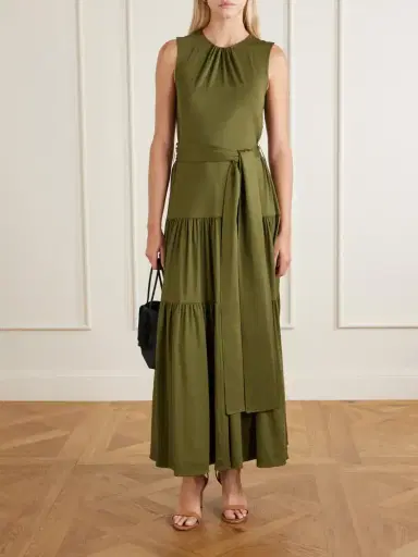 Altuzarra Liza Belted Tiered Gathered Jersey Maxi Dress | Thumbnail 2 Altuzarra Liza Belted Tiered Gathered Jersey Maxi Dress | Thumbnail 2