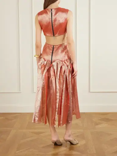 Maticevski Trailblaze Ruffled Metallic Brocade Gown | Thumbnail 3 Maticevski Trailblaze Ruffled Metallic Brocade Gown | Thumbnail 3