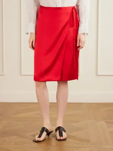 Aflalo Rixa Satin Wrap Midi Skirt | Thumbnail 3 Aflalo Rixa Satin Wrap Midi Skirt | Thumbnail 3