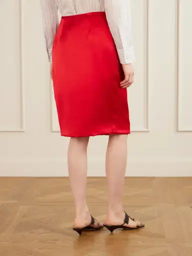 Aflalo Rixa Satin Wrap Midi Skirt | Thumbnail 4 Aflalo Rixa Satin Wrap Midi Skirt | Thumbnail 4