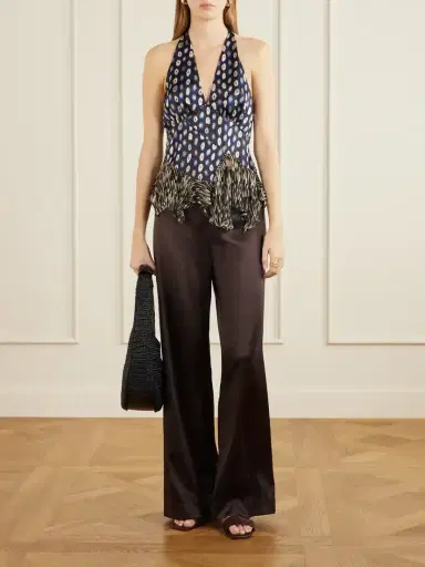 Staud Stroll Silk-dupioni Wide-leg Pants | Thumbnail 2 Staud Stroll Silk-dupioni Wide-leg Pants | Thumbnail 2