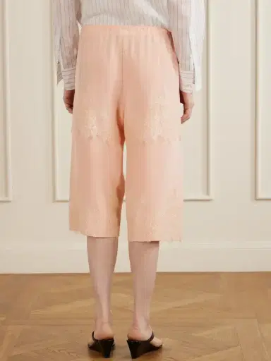 Aflalo Auden Lace-trimmed Silk-satin Shorts | Thumbnail 4 Aflalo Auden Lace-trimmed Silk-satin Shorts | Thumbnail 4