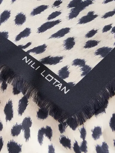 Nili Lotan Savanna Leopard-print Silk Scarf | Thumbnail 3 Nili Lotan Savanna Leopard-print Silk Scarf | Thumbnail 3