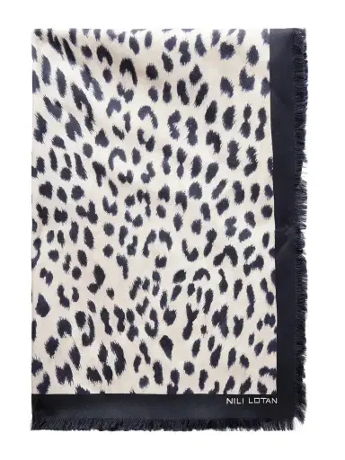 Nili Lotan Savanna Leopard-print Silk Scarf | Thumbnail 1 Nili Lotan Savanna Leopard-print Silk Scarf | Thumbnail 1