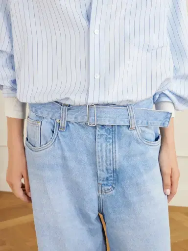 Studio Nicholson Cahuin Belted Mid-rise Wide-leg Jeans | Thumbnail 5 Studio Nicholson Cahuin Belted Mid-rise Wide-leg Jeans | Thumbnail 5
